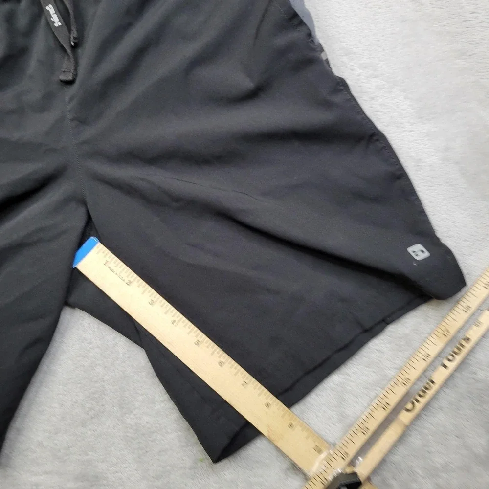 Hind Shorts Mens XL Athletic Running Gym Elastic Waist Pockets Motion Black Gray
